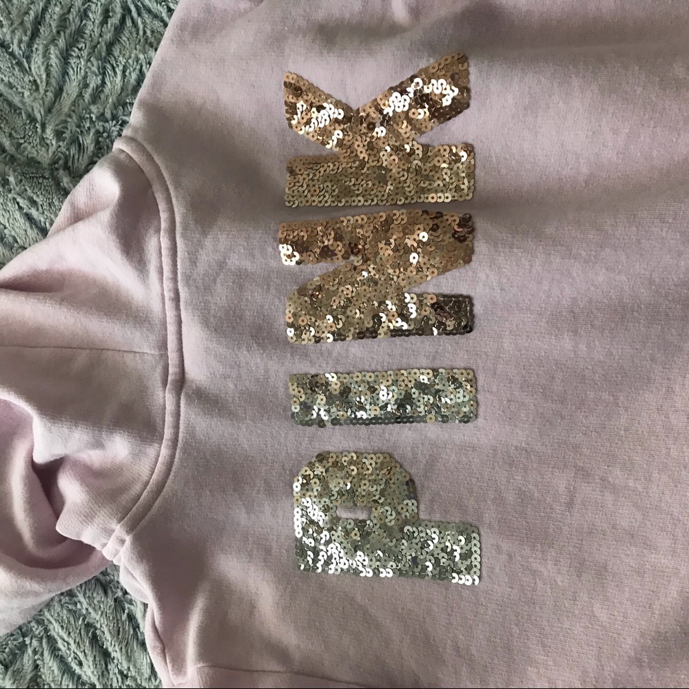 VS PINK BLING HOODIE- BLUSH PINK, GOLD, SILVER